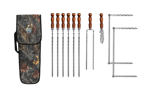 Набор шампуров в чехле "Охотничий"
